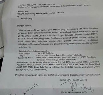 Kerjasama Untad dengan Asosiasi Tenaga Teknik Indonesia (ASTTI) Provinsi Sulawesi Tengah